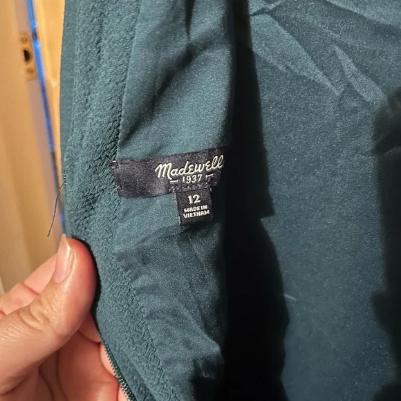 NWOT Madewell Forest Green Dress with Pockets - Picture 4 of 4